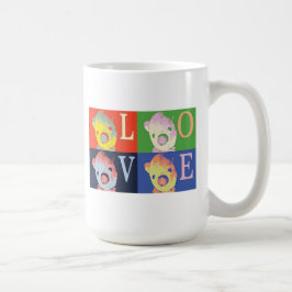 GEKKE OUDE BEER-MOK VERLIEZEN KOFFIEMOK