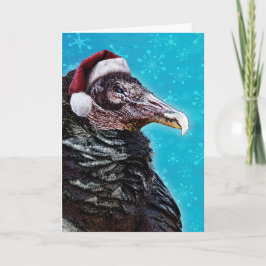 Gekke oude Buzzard Kerstmis Feestdagen Kaart