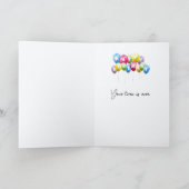 Gekke oude dame voor het ouder worden kaart (Binnen)