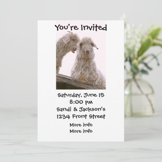 Gekke oude geiten kaart (Staand voorkant)