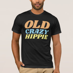 GEKKE OUDE HIPPIE VERJAARDAG T-SHIRTS