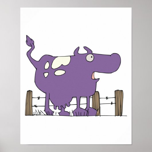 Gekke Paarse Koe Poster (Voorkant)