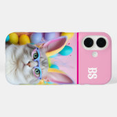 Gekke paaskat met konijnenoren Case-Mate iPhone case (Achterkant (horizontaal))