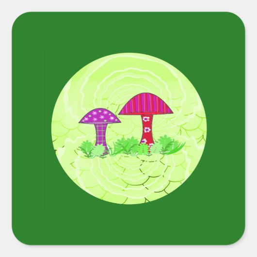 Gekke Paddenstoelen Stickers (Voorkant)