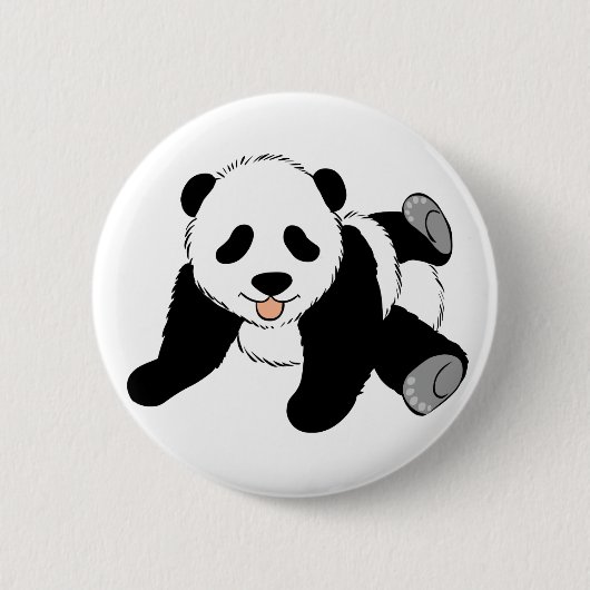 Gekke Panda Ronde Button 5,7 Cm (Voorkant)