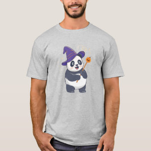 Gekke Panda Tovenaar met Magische Hoed T-shirt