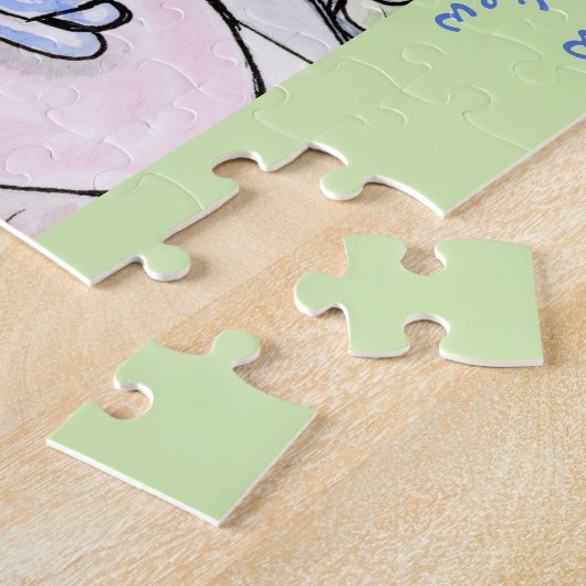 Gekke Parijs Eiffeltoren PENSIONERING Legpuzzel (Zijkant)