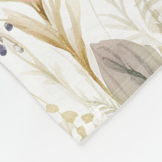 Gekke pastel eenhoorn wilde bloem fleece deken (Hoek)