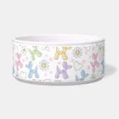Gekke Pastel Poodle Gehpersonaliseerde Hond Voerba Voerbakje (Links)