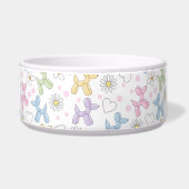 Gekke Pastel Poodle Gehpersonaliseerde Hond Voerba Voerbakje (Rechts)