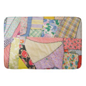 Gekke patchwork quilt met zigzag stiksels badmat (Voorkant)