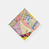 Gekke patchwork quilt met zigzag stiksels servet (Hoek)