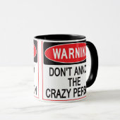 gekke persoon waarschuwt mok (Voorkant rechts)