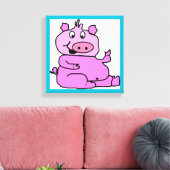 GEKKE PIGGIE CANVAS AFDRUK (Insitu (Woonkamer))