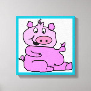 GEKKE PIGGIE CANVAS AFDRUK