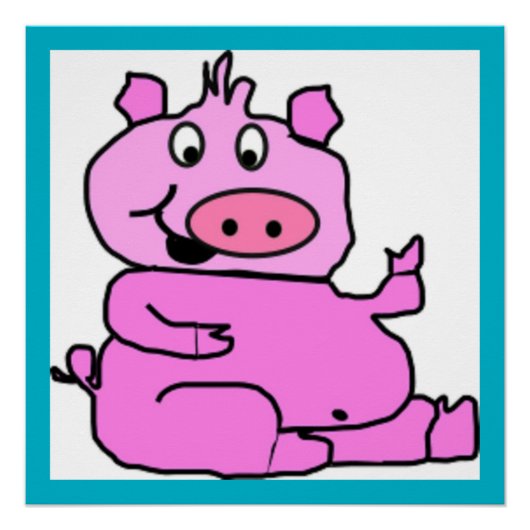 GEKKE PIGGIE POSTER (Voorkant)