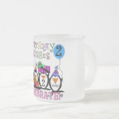 Gekke Pinguïns 2e Verjaardag T-shirts en geschenke Matglas Koffiemok (Voorkant rechts)