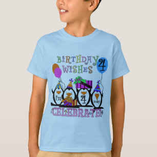 Gekke Pinguïns 4e Verjaardag T-shirts en geschenke