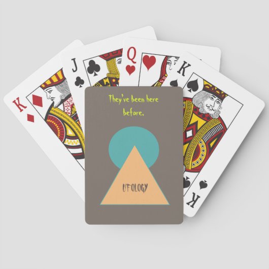 Gekke piramide ufologie pokerkaarten (Achterkant)