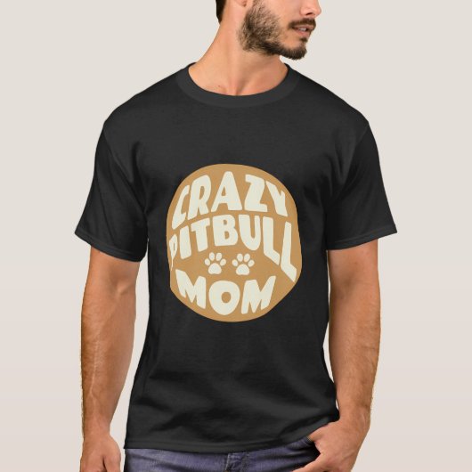 Gekke Pitbull Moeder Backprint T-shirt (Voorkant)