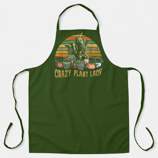 gekke plant dame tuinliefhebbers schort (Voorkant)