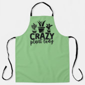 gekke plant dame woordkunst schort (Voorkant)