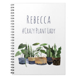 Gekke Planten Dame Pot Plant | Cactus Tuin Notitie Notitieboek