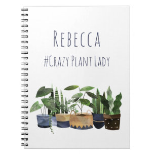 Gekke Planten Dame Pot Plant Cactus Tuin Notitie Notitieboek