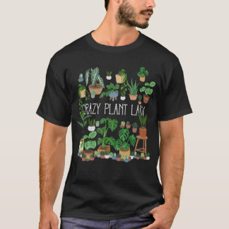 Gekke Plantendame Moeder vrienden cadeau retro T-shirt