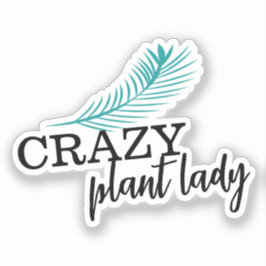 Gekke Plantendame Palmboomblad  Sticker