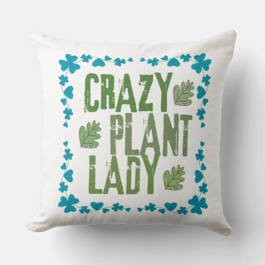 Gekke Plantvrouw Kussen (Voorkant)