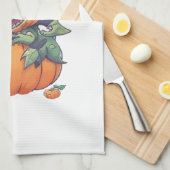 gekke pompoen die probeert eng te eten theedoek (Quarter Fold)