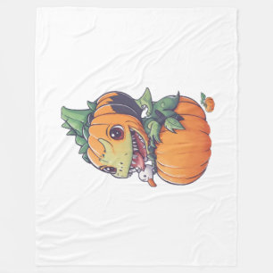 Gekke pompoen proberen te eten spooky fleece deken