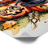 Gekke pompoengezichten poster (Hoek)