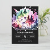 Gekke Prehistorische Triceratops Verjaardag Kaart (Staand voorkant)