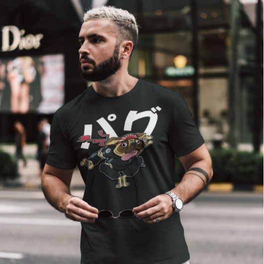 Gekke Pug Dog Samurai T-shirt