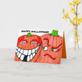 GEKKE PUMPKIN-HALLOONkaart Kaart (Gele Bloem)