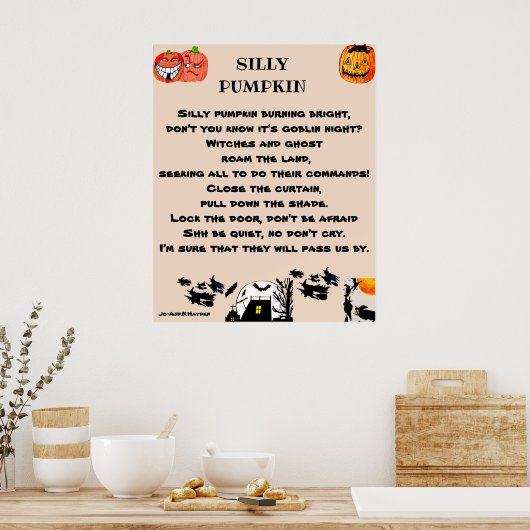 GEKKE PUMPKIN POSTER (Keuken)