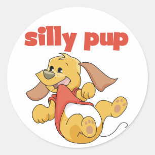 Gekke Pup Tshirts en Cadeaus Ronde Sticker