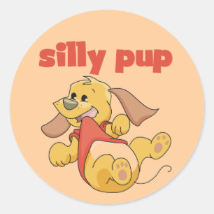 Gekke Pup Tshirts en Cadeaus Ronde Sticker