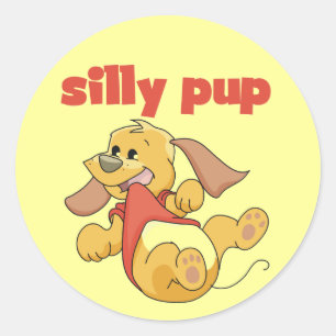 Gekke Pup Tshirts en Cadeaus Ronde Sticker