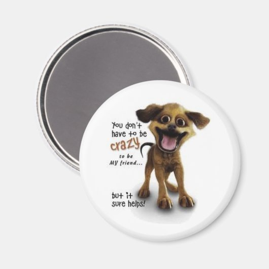 gekke puppy magneet (Voorkant / Achterkant)