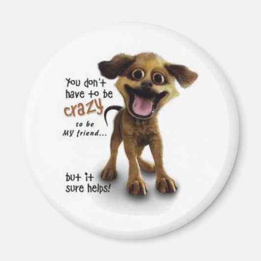 gekke puppy magneet (Voorkant)