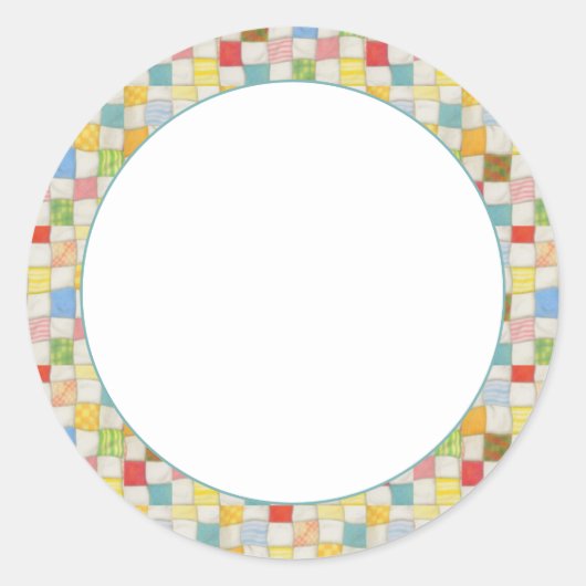 GEKKE QUILT 1,5" ronde mat Stickers (Voorkant)