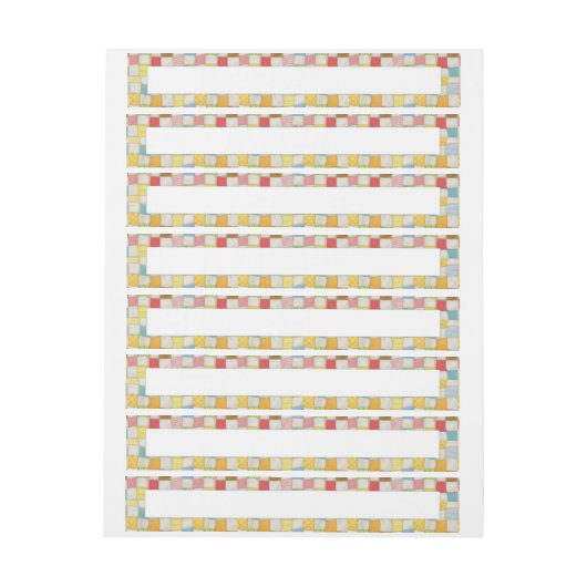 GEKKE QUILT 1"x7.25"Brede Etiketten (Vel)