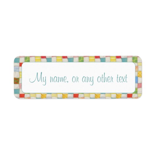 GEKKE QUILT .75 "x2.25" Labels (Voorkant)