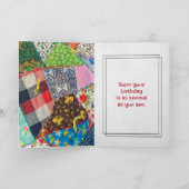 Gekke Quilt en Naald Verjaardag Kaart (Binnen)
