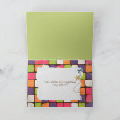 gekke quilt patroon denken aan jou kaart (Binnen)