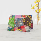 gekke quilt patroon denken aan jou kaart (Gele Bloem)