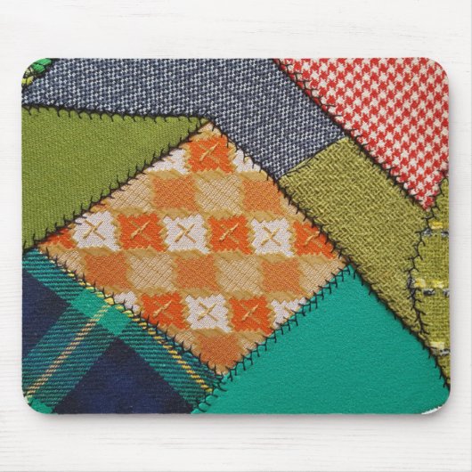 gekke quilte patroon muismat (Voorkant)